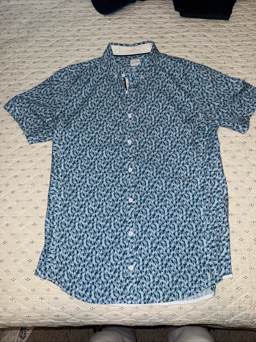 JB Holt Men's Standard Geometric Print Size L Short Sleeve Shirt